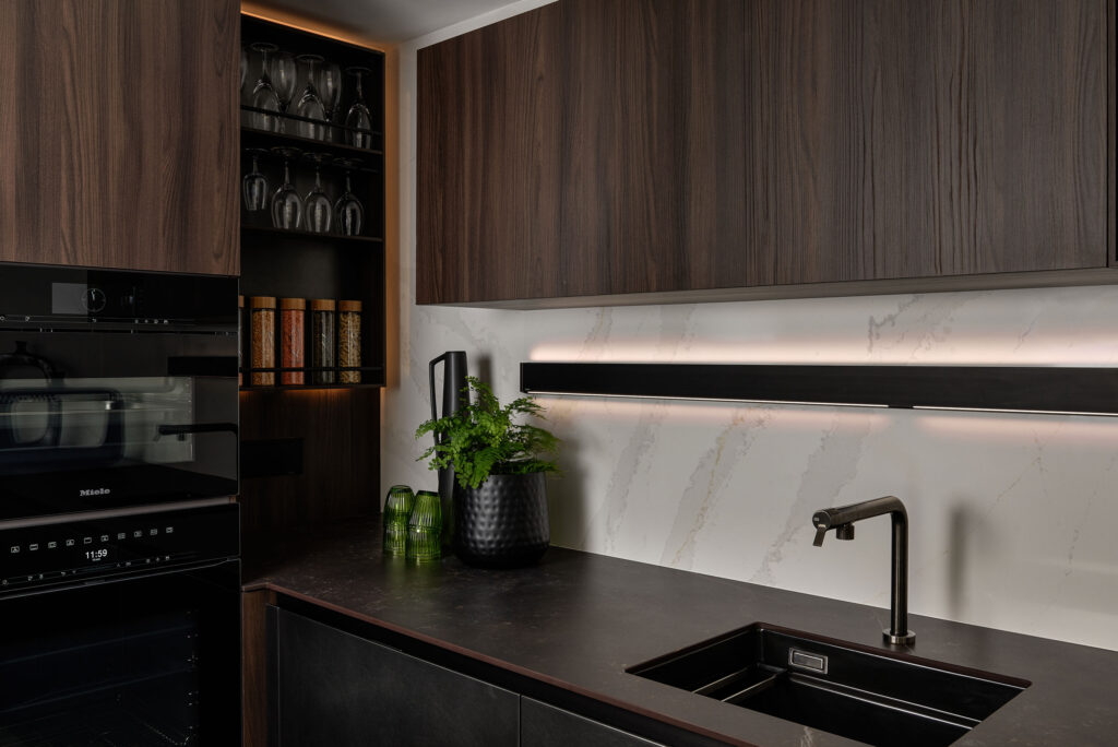 TMT Showroom | Copatlife kitchen display showing Novy Lighting | The Myers Touch