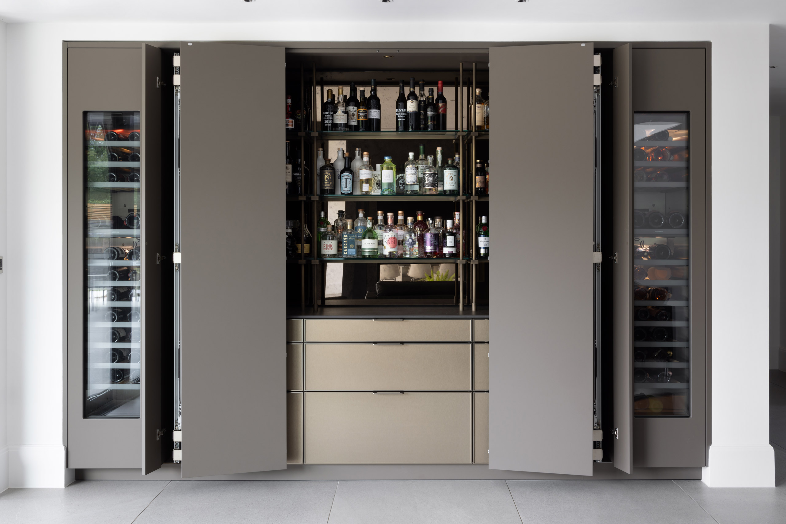 Function and Flow kitchen Bar with Doors opening | The Myers Touch